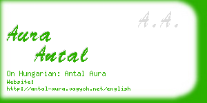 aura antal business card